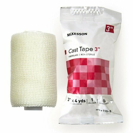 MCKESSON White Cast Tape, 3 Inch x 4 Yard 115-3